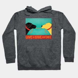 Stephen Huneck Love is Give and Take Dog Hoodie